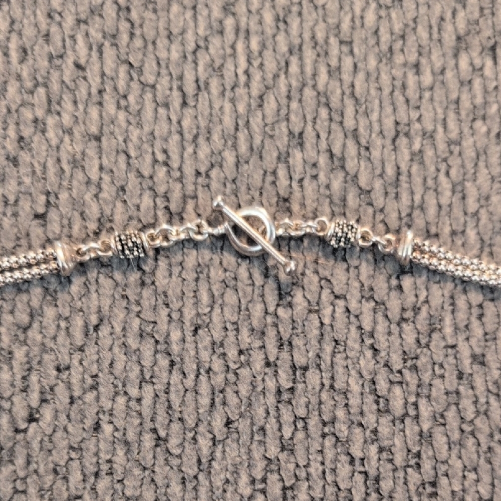 Judith Ripka Silver and Black Necklace - Picture 3 of 4